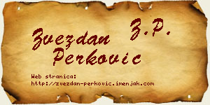 Zvezdan Perković vizit kartica